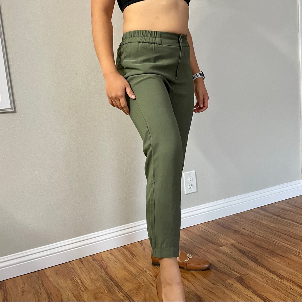 a good day Casual pants with ankle cuffs